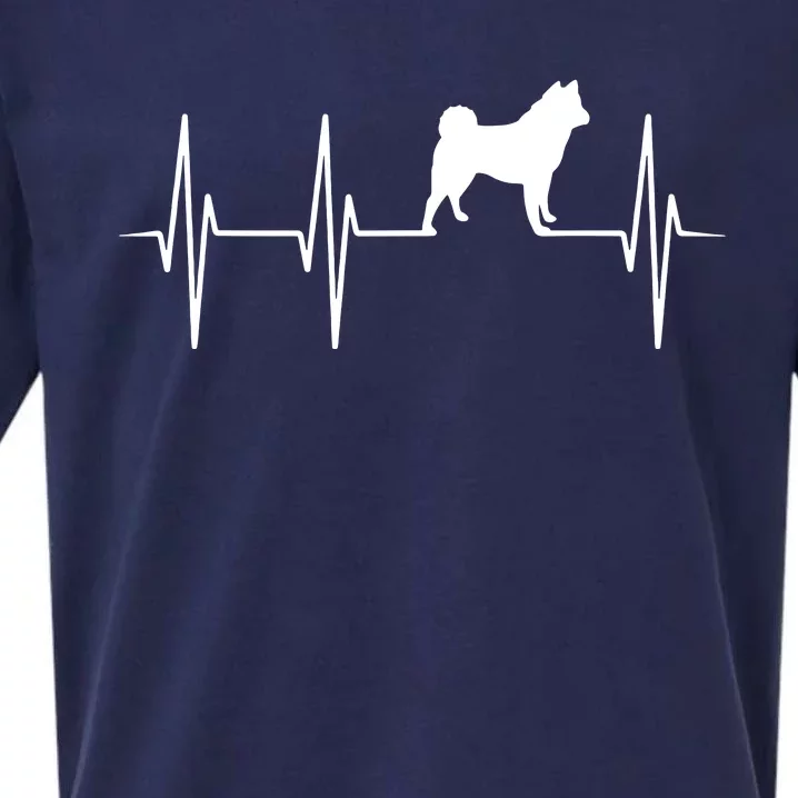 Akita Dog Heartbeat Dog Lover Gift Sueded Cloud Jersey T-Shirt