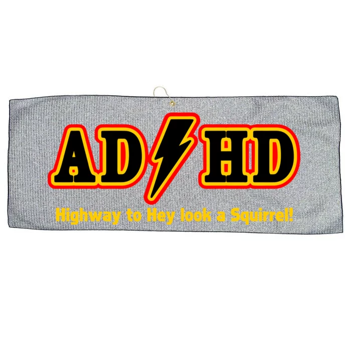 ADHD Highway To Squirrel Large Microfiber Waffle Golf Towel