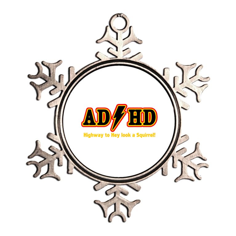 ADHD Highway To Squirrel Metallic Star Ornament