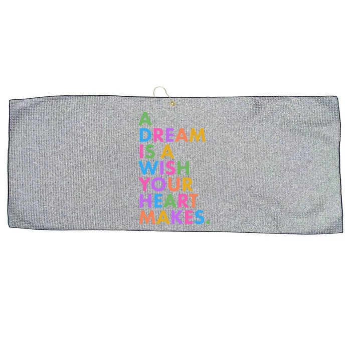 A Dream Is A Wish Your Heart Makes Large Microfiber Waffle Golf Towel