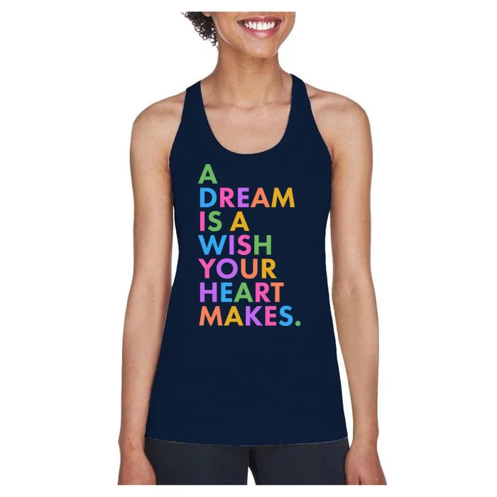 A Dream Is A Wish Your Heart Makes Women's Racerback Tank