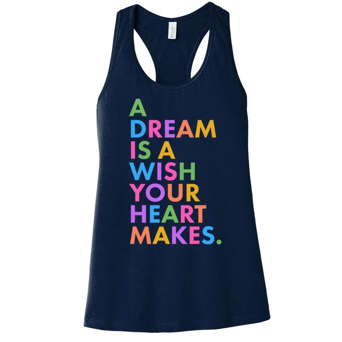 A Dream Is A Wish Your Heart Makes Women's Racerback Tank