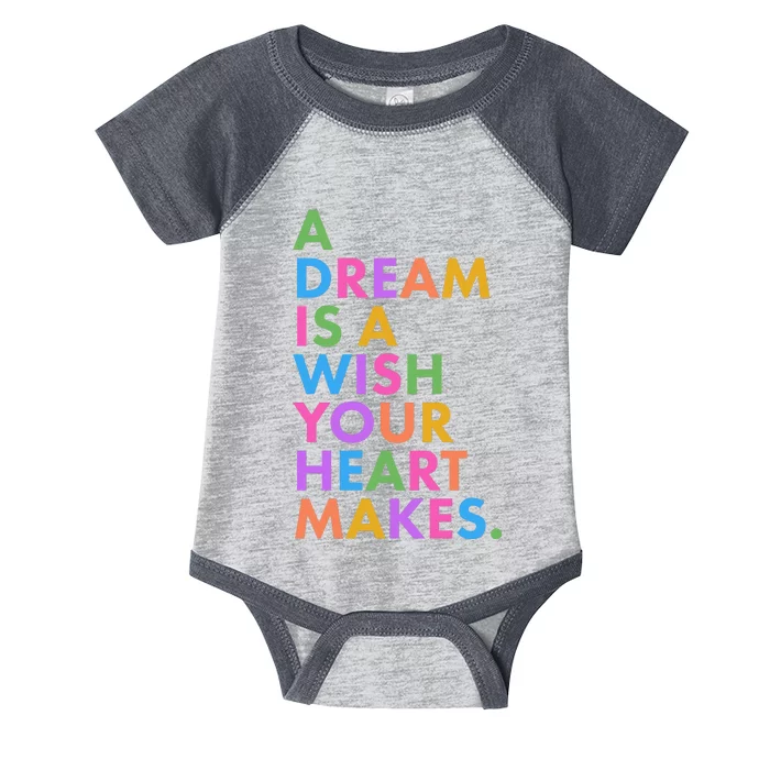 A Dream Is A Wish Your Heart Makes Infant Baby Jersey Bodysuit