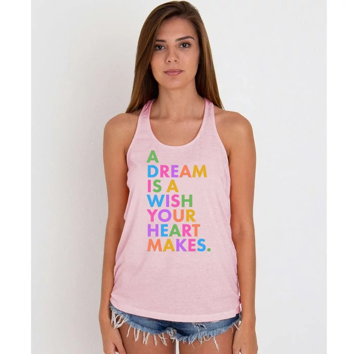 A Dream Is A Wish Your Heart Makes Women's Knotted Racerback Tank