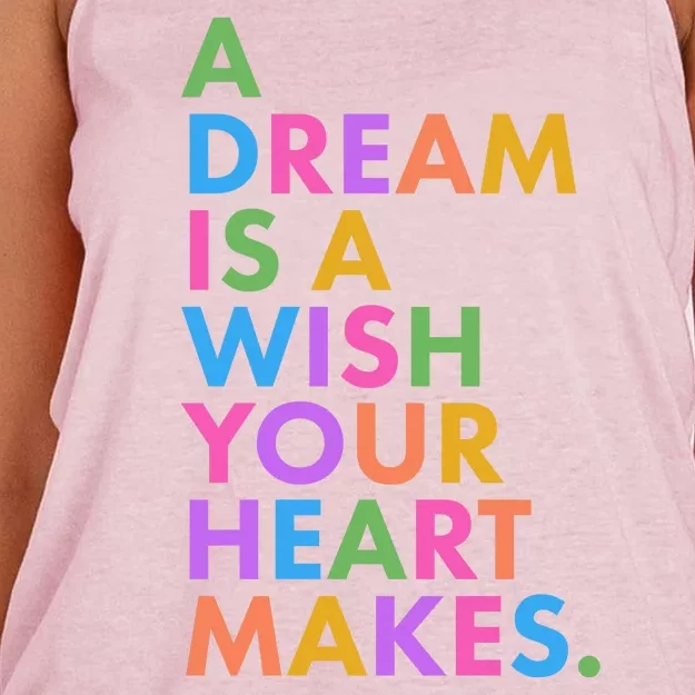 A Dream Is A Wish Your Heart Makes Women's Knotted Racerback Tank