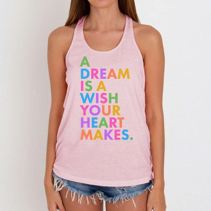 A Dream Is A Wish Your Heart Makes Women's Knotted Racerback Tank