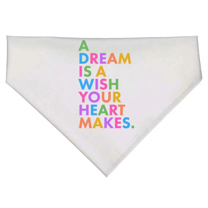 A Dream Is A Wish Your Heart Makes USA-Made Doggie Bandana