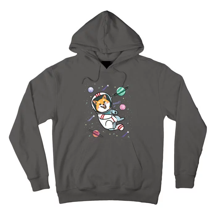 Astronaut Dog In Space Shiba Inu Akita Boy Girl Cosmonaut Tall Hoodie