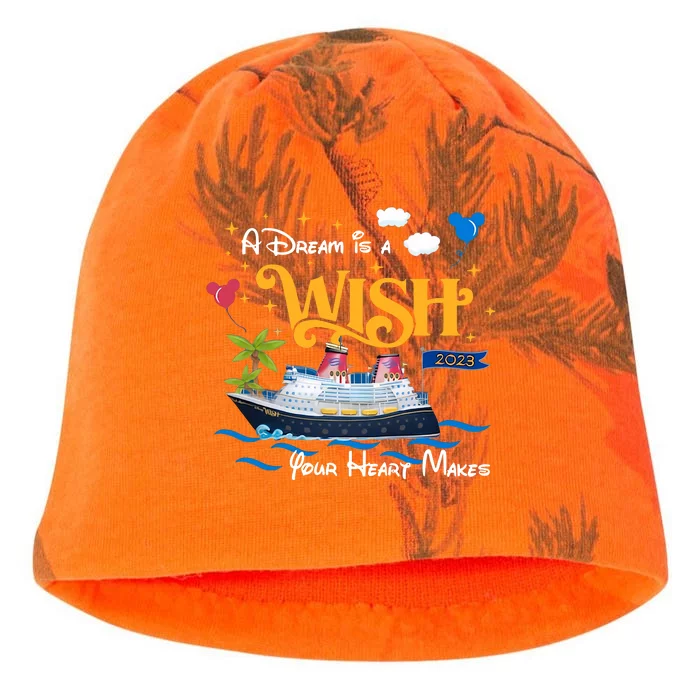 A Dream Is A Wish Your Heart Make Cruise Cruising Trip Vacation Gift Idea Kati - Camo Knit Beanie