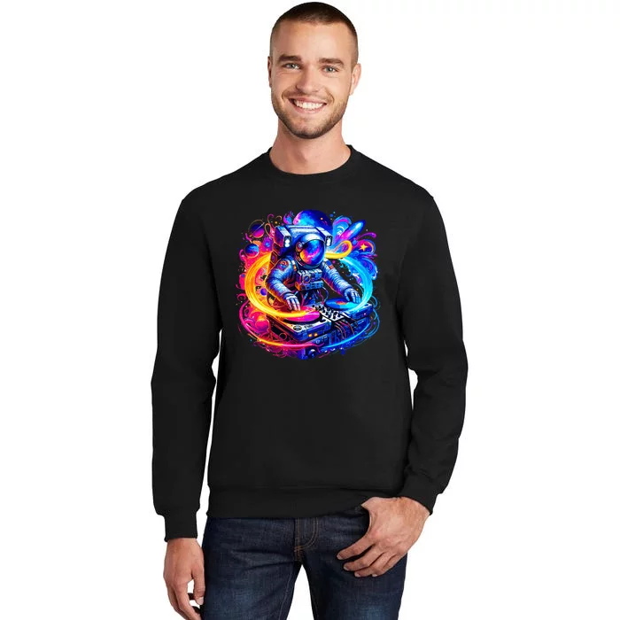 Astronaut Dj In Space Music Edm Tall Sweatshirt