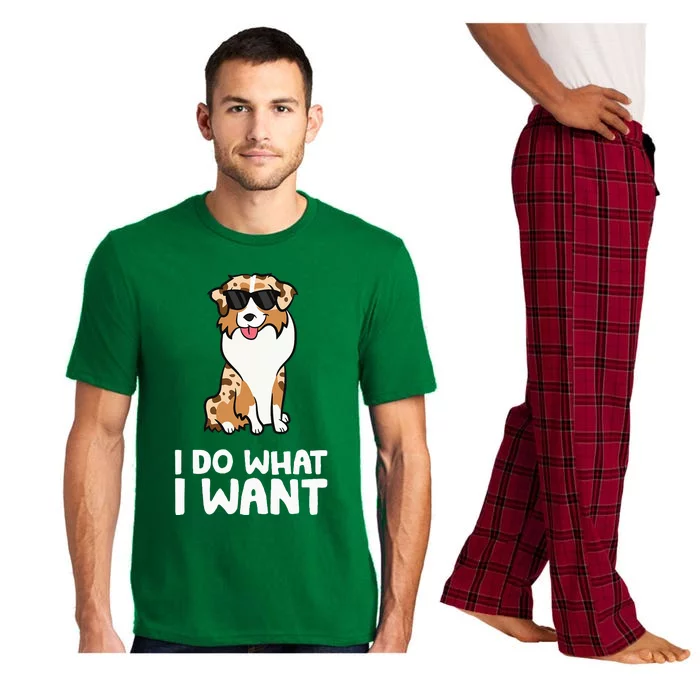 Aussie Dog I Do What I Want Funny Australian Shepherd Pajama Set