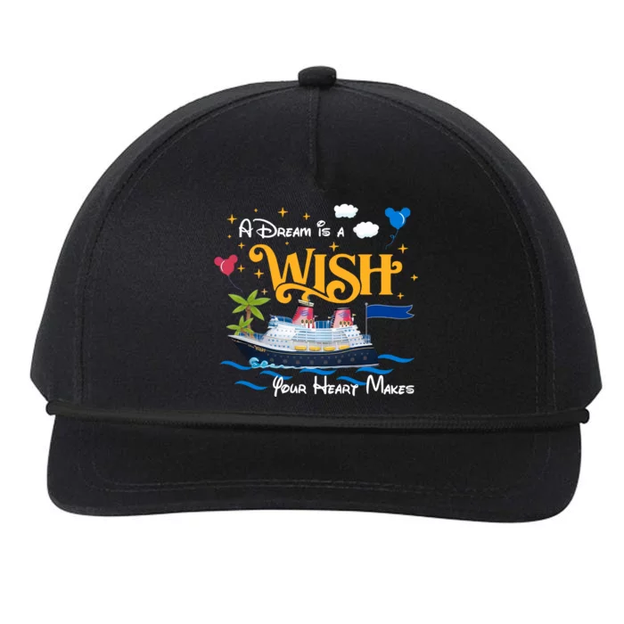 A Dream Is A Wish Your Heart Make Cruise Cruising Trip Snapback Five-Panel Rope Hat