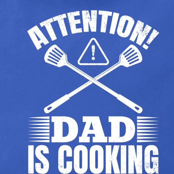 Attention! Dad Is Cooking Food Cook Chef Cook Dads Chef Cook Meaningful Gift Zip Tote Bag