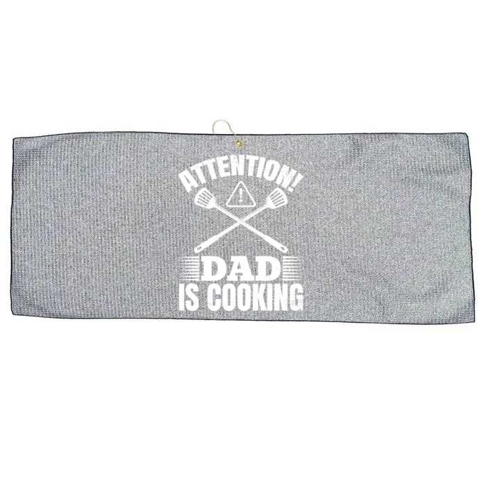 Attention! Dad Is Cooking Food Cook Chef Cook Dads Chef Cook Meaningful Gift Large Microfiber Waffle Golf Towel