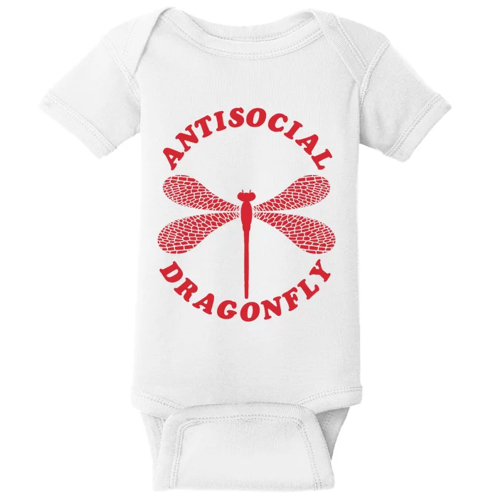 Antisocial Dragonfly Introvert Funny Introversion Humor Baby Bodysuit