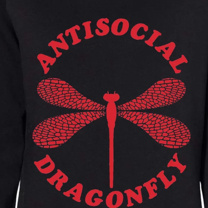 Antisocial Dragonfly Introvert Womens California Wash Sweatshirt