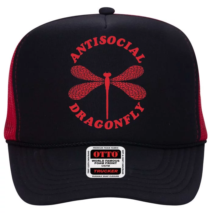 Antisocial Dragonfly Introvert High Crown Mesh Trucker Hat