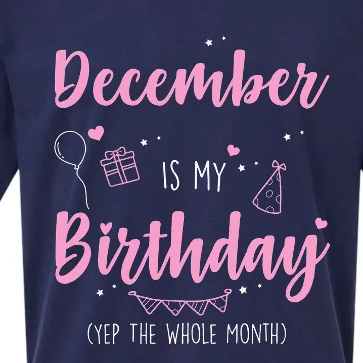 Awesome December Is My Birthday Yep The Whole Month Sueded Cloud Jersey T-Shirt