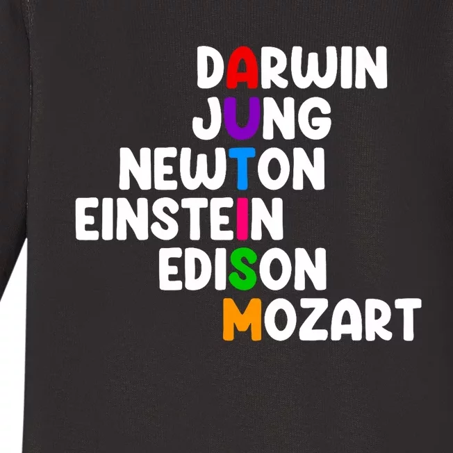 Autism Darwin Jung Newton Einstein Edison Baby Long Sleeve Bodysuit