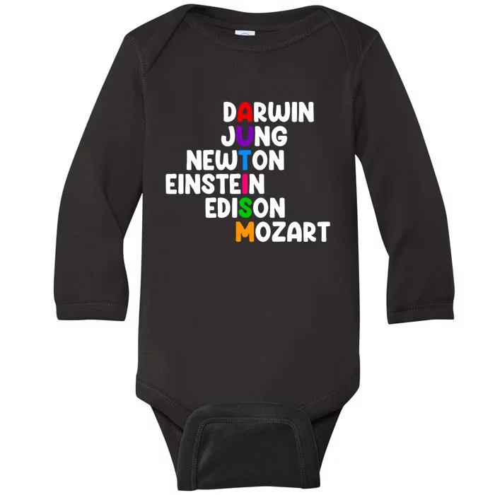 Autism Darwin Jung Newton Einstein Edison Baby Long Sleeve Bodysuit