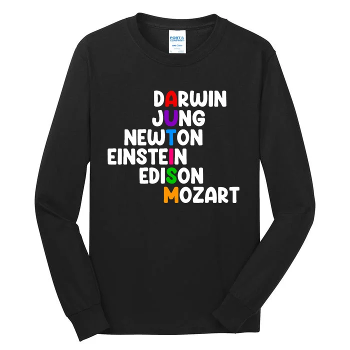 Autism Darwin Jung Newton Einstein Edison Tall Long Sleeve T-Shirt