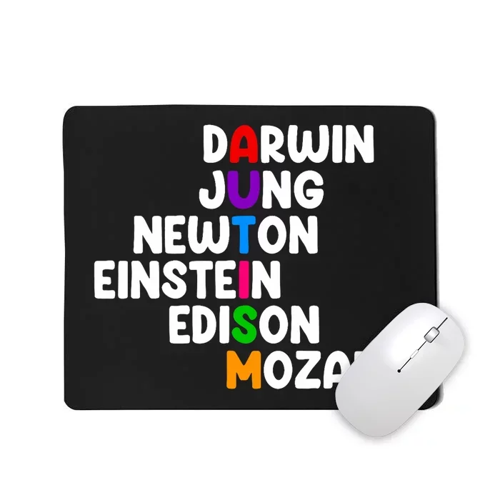 Autism Darwin Jung Newton Einstein Edison Mousepad