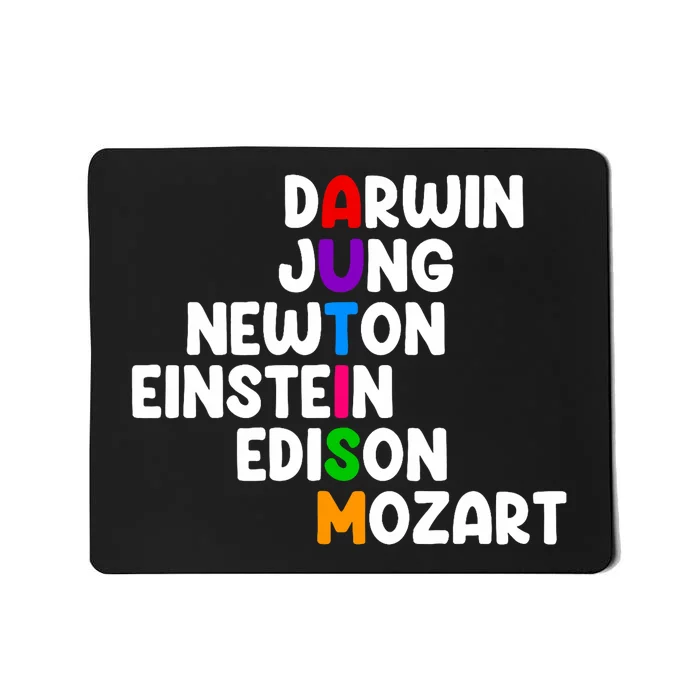 Autism Darwin Jung Newton Einstein Edison Mousepad