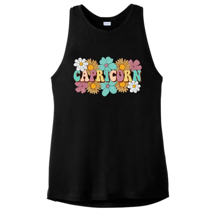 Astrology December January birthday Zodiac sign Capricorn Ladies Tri-Blend Wicking Tank