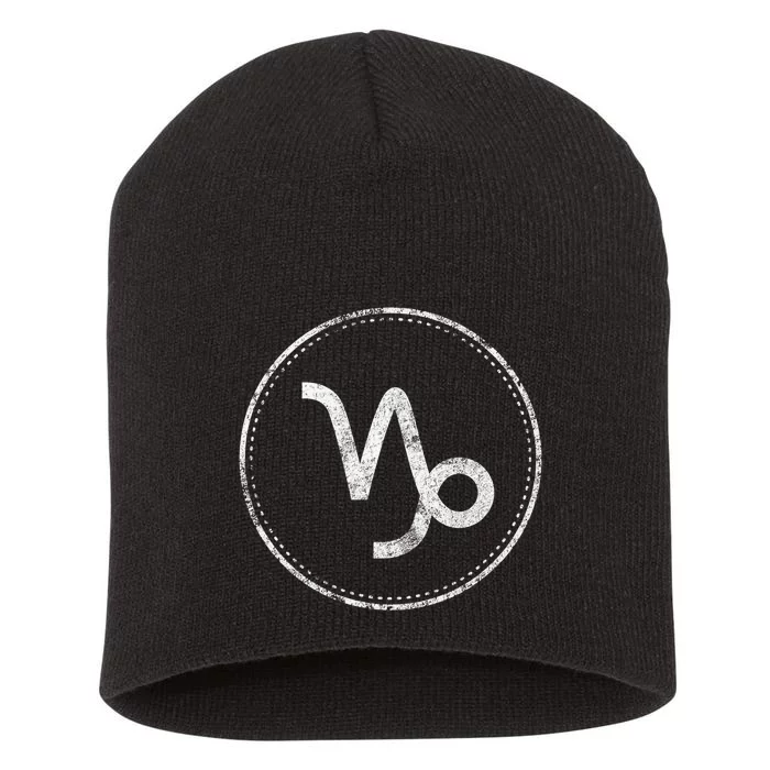 Astrology December January birthday Zodiac sign Capricorn Short Acrylic Beanie