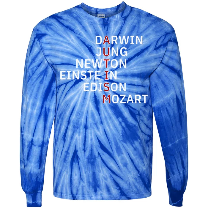 Autism Darwin Jung Newton Einste In Edison Mozart Tie-Dye Long Sleeve Shirt