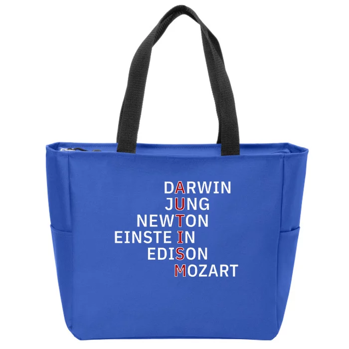 Autism Darwin Jung Newton Einste In Edison Mozart Zip Tote Bag