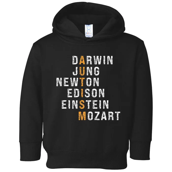 Autism Darwin Jung Newton Edison Einstein Newton Mozart Toddler Hoodie