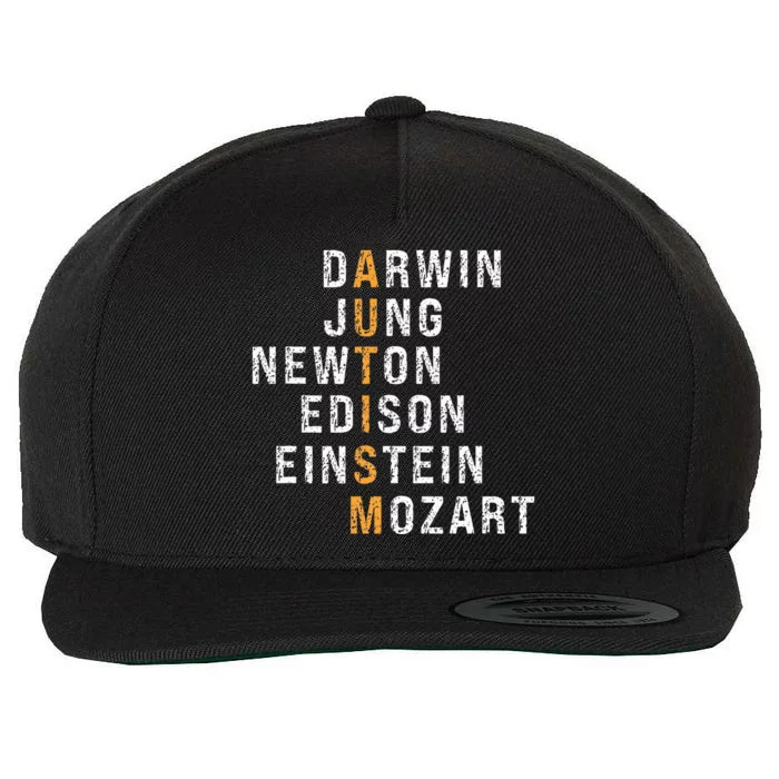 Autism Darwin Jung Newton Edison Einstein Newton Mozart Wool Snapback Cap