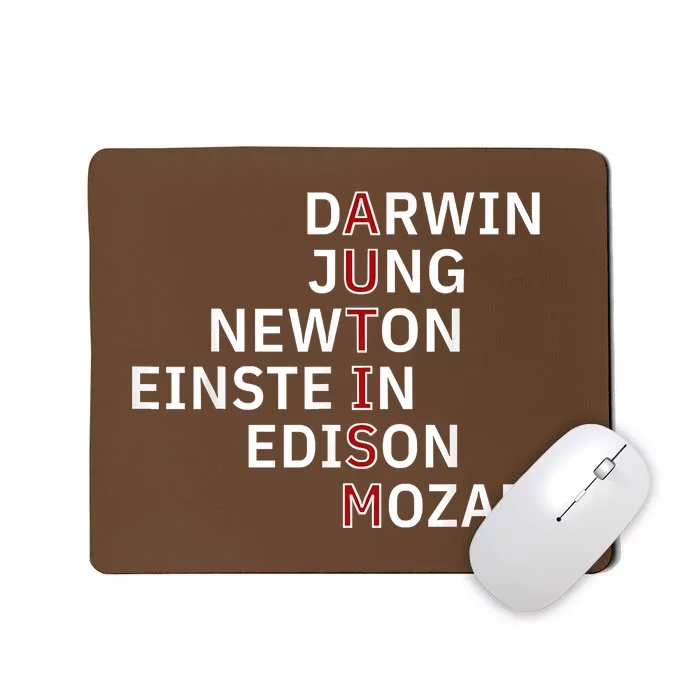 Autism Darwin Jung Newton Einste In Edison Mozart Mousepad