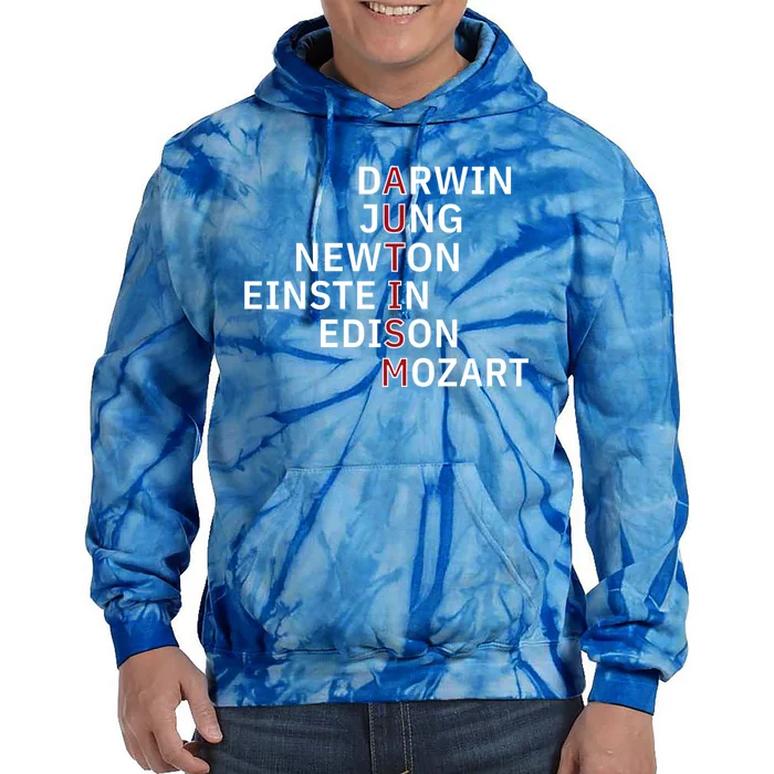 Autism Darwin Jung Newton Einste In Edison Mozart Gift Tie Dye Hoodie