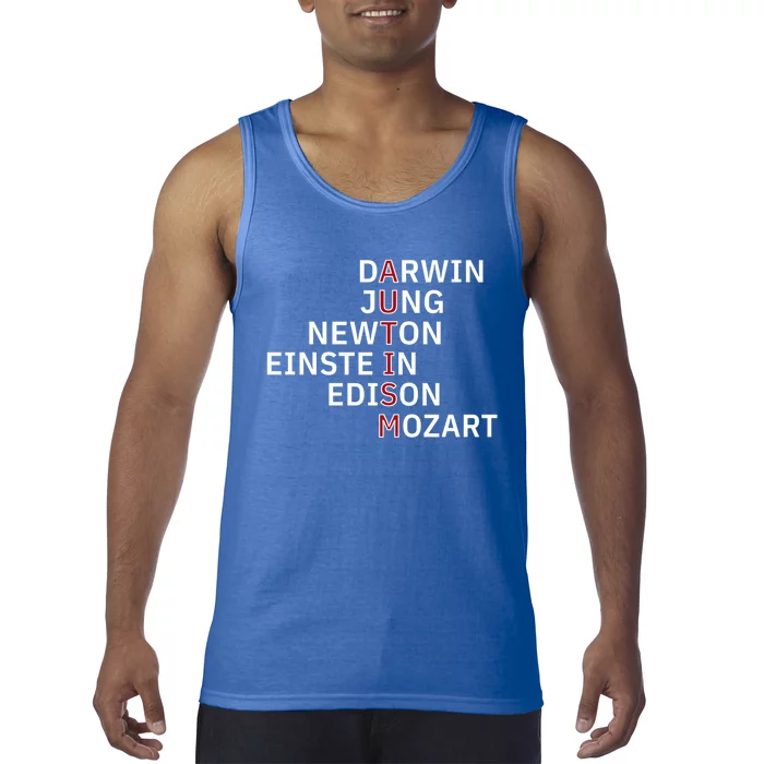 Autism Darwin Jung Newton Einste In Edison Mozart Gift Tank Top