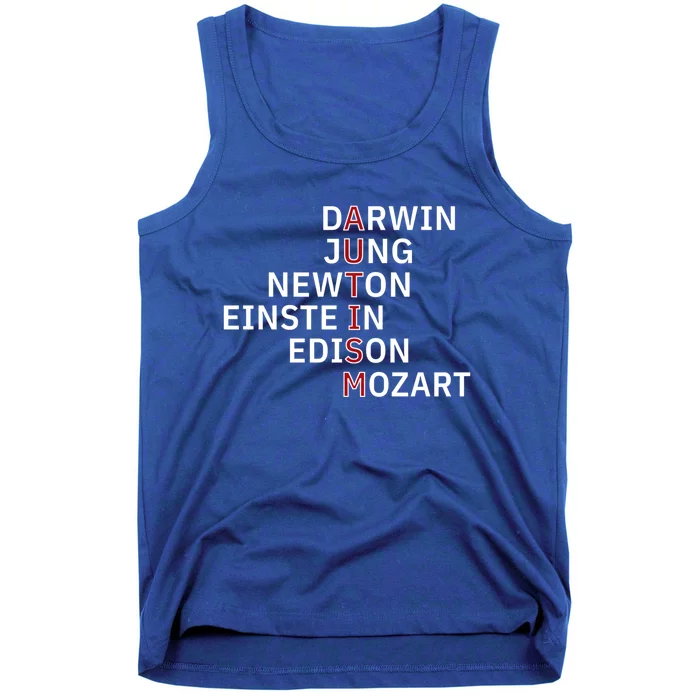 Autism Darwin Jung Newton Einste In Edison Mozart Gift Tank Top