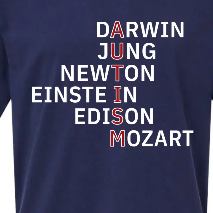 Autism Darwin Jung Newton Einste In Edison Mozart Gift Sueded Cloud Jersey T-Shirt