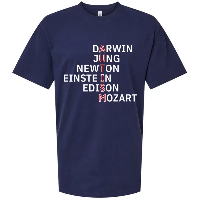 Autism Darwin Jung Newton Einste In Edison Mozart Gift Sueded Cloud Jersey T-Shirt