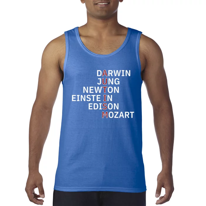 Autism Darwin Jung Newton Einste In Edison Mozart Gift Tank Top