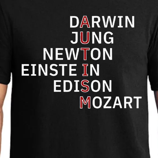 Autism Darwin Jung Newton Einste In Edison Mozart Pajama Set