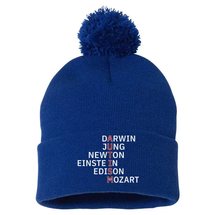 Autism Darwin Jung Newton Einste In Edison Mozart Pom Pom 12in Knit Beanie