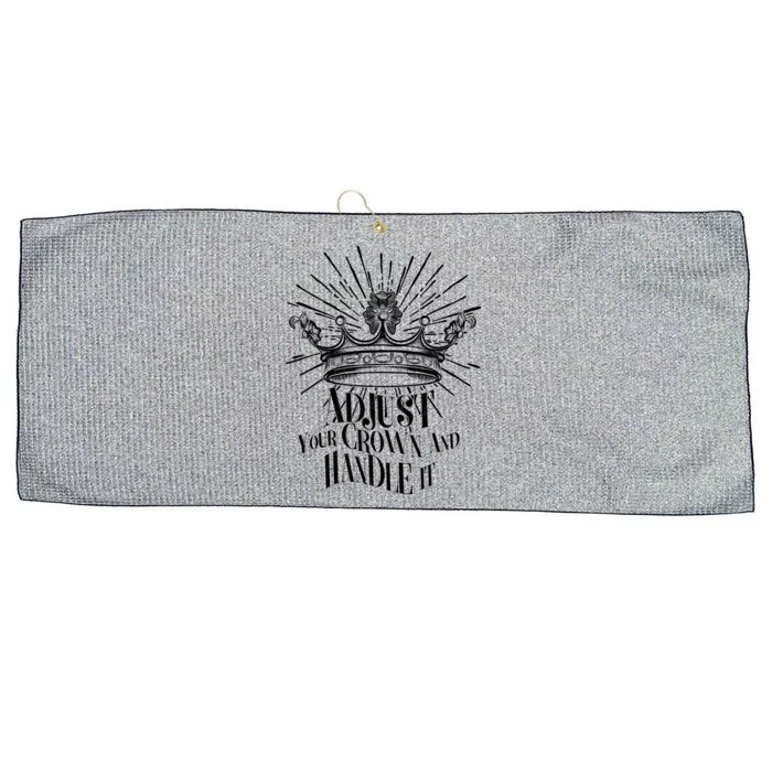 Adjust Your Crown and Handle It Large Microfiber Waffle Golf Towel