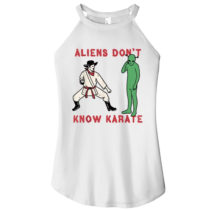 Aliens Dont Know Karate Women’s Perfect Tri Rocker Tank