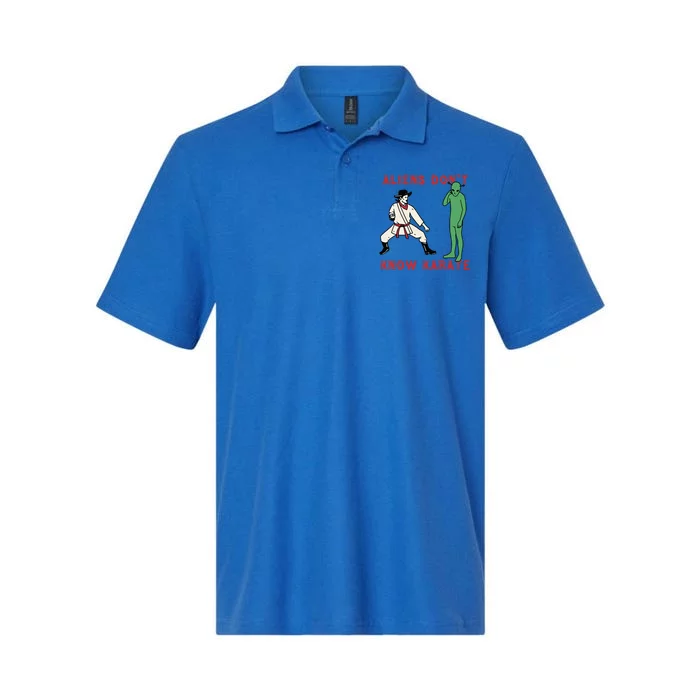 Aliens DonT Know Karate Softstyle Adult Sport Polo