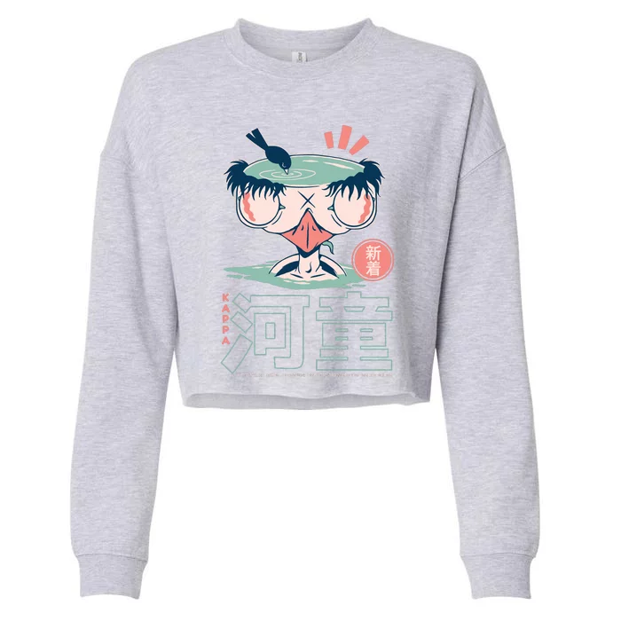 Anime Demon Kappa Yokai Cropped Pullover Crew