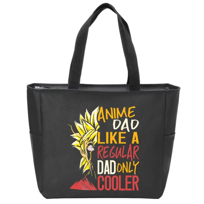 Anime Dad Like A Regular Dad Only Cooler Fathers Day Otaku Zip Tote Bag