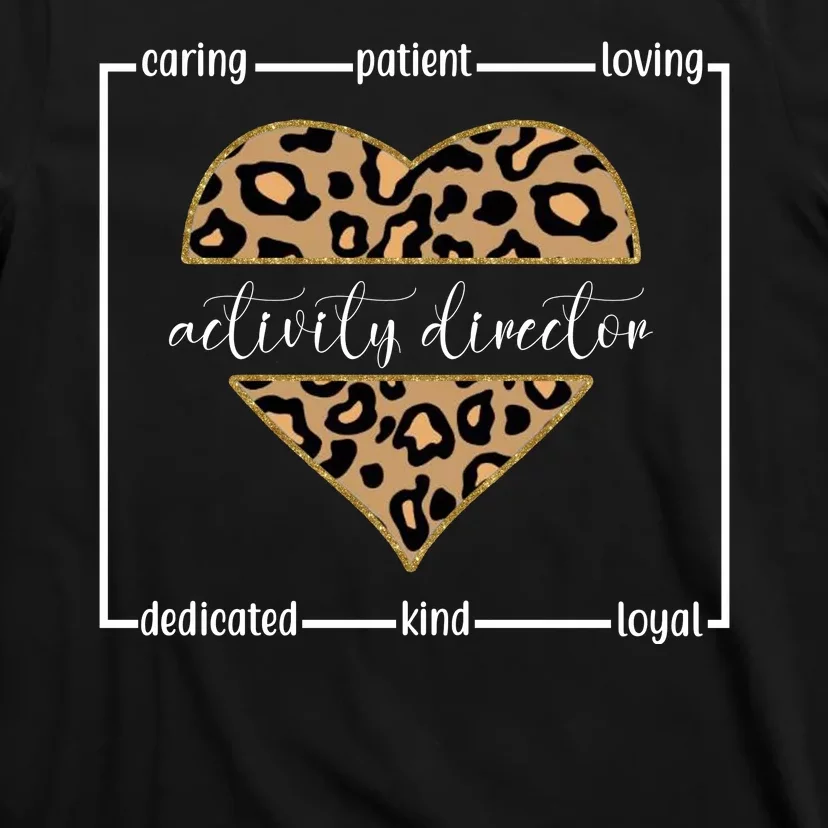 Activity Director Leopard Heart T-Shirt