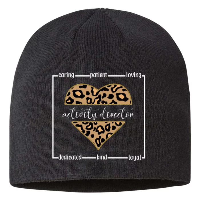 Activity Director Leopard Heart 8 1/2in Sustainable Knit Beanie