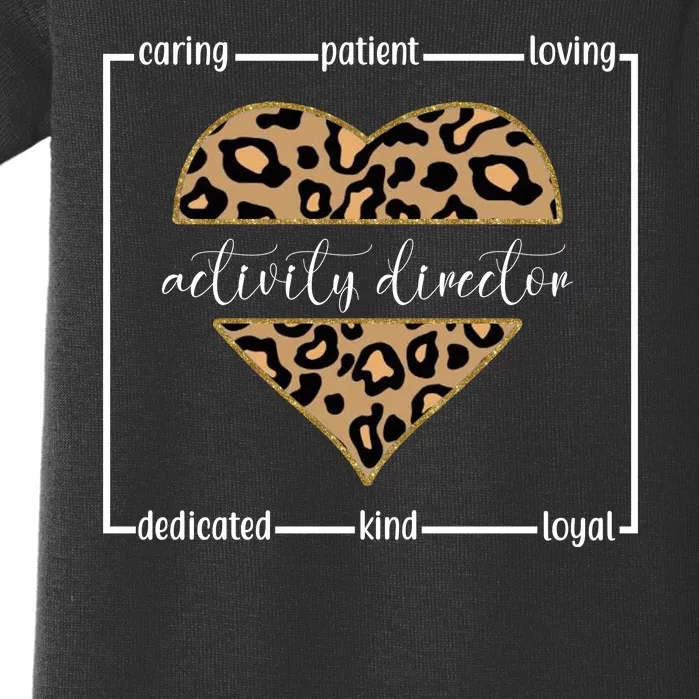 Activity Director Leopard Heart Baby Bodysuit